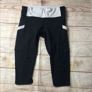 Lululemon Athletica Black and White Crop Leggings